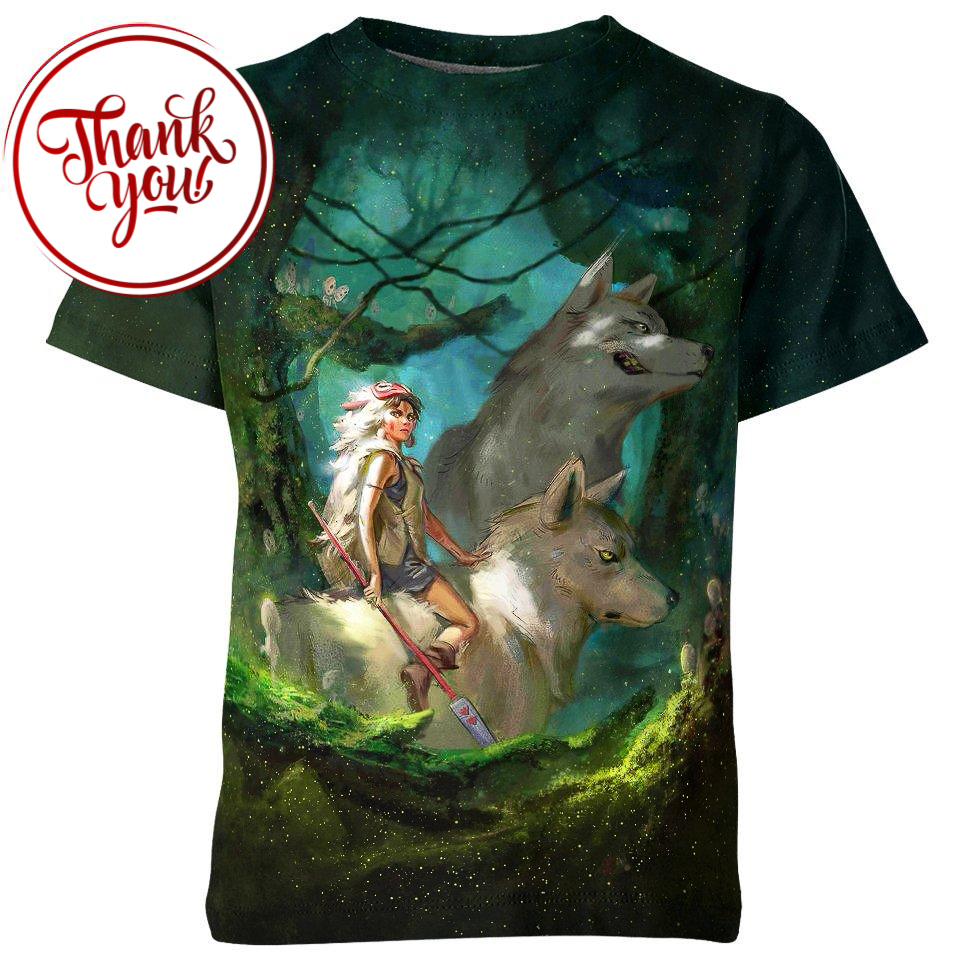 San Forest Princess - Princess Mononoke 3D Print Unisex T-Shirt