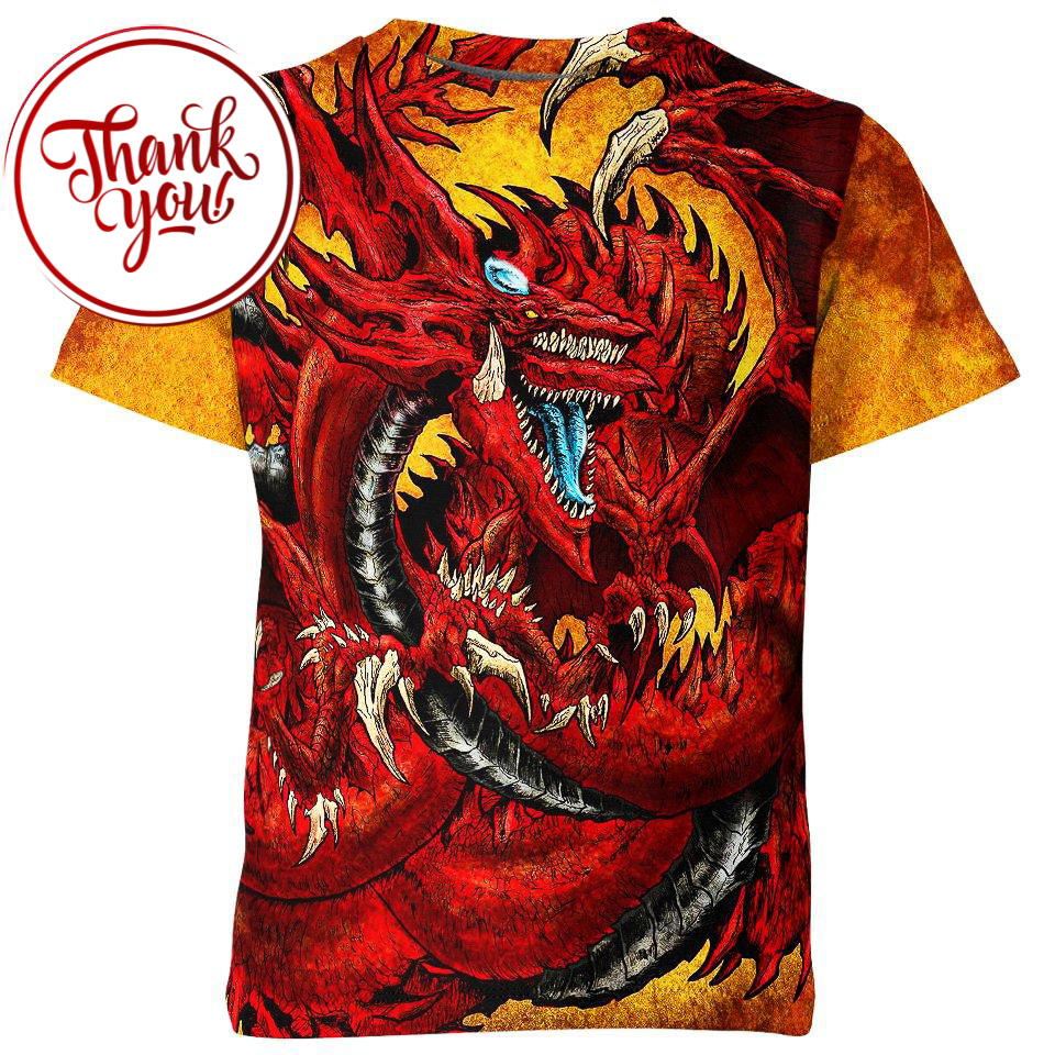 Slifer the Sky Dragon Yugioh 3D Print Unisex T-Shirt