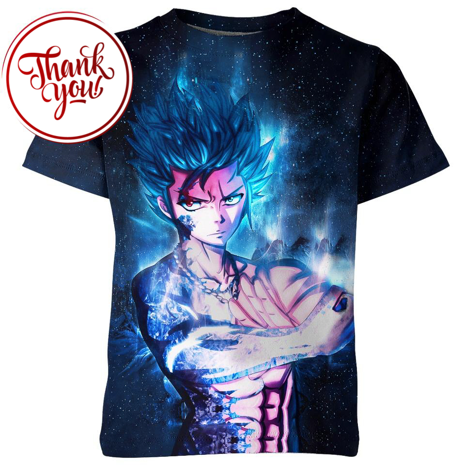 Ice Power Gray Fullbuster Fairy Tail 3D Print Unisex T-Shirt