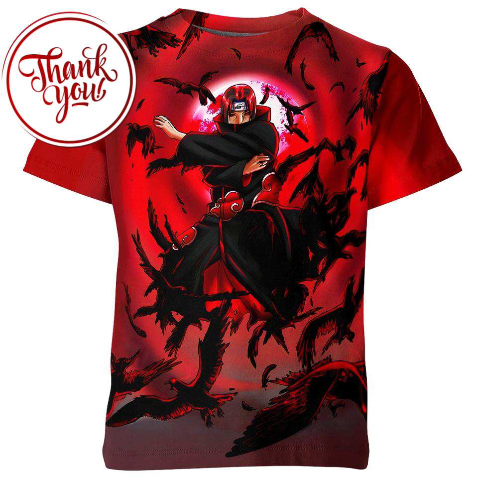 Flock of Crows Itachi 3D Print Unisex T-Shirt