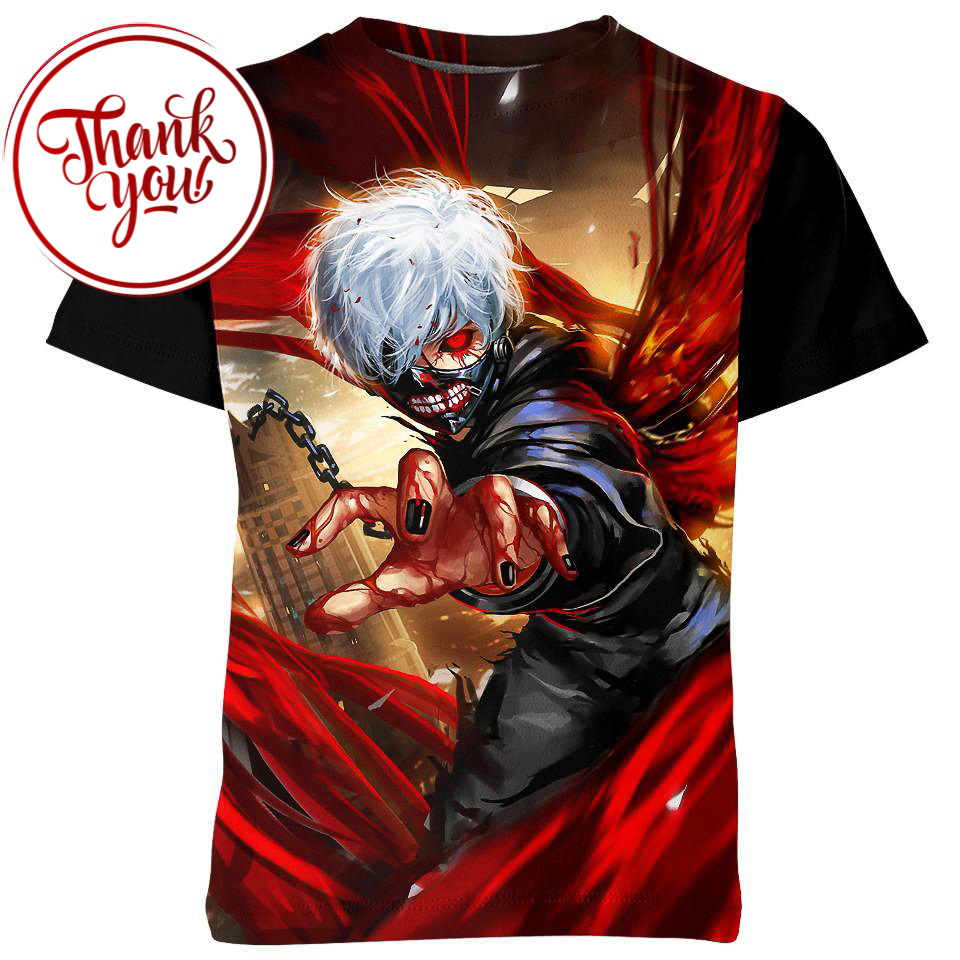 Bloody Hand - Ken Kaneki 3D Print Unisex T-Shirt