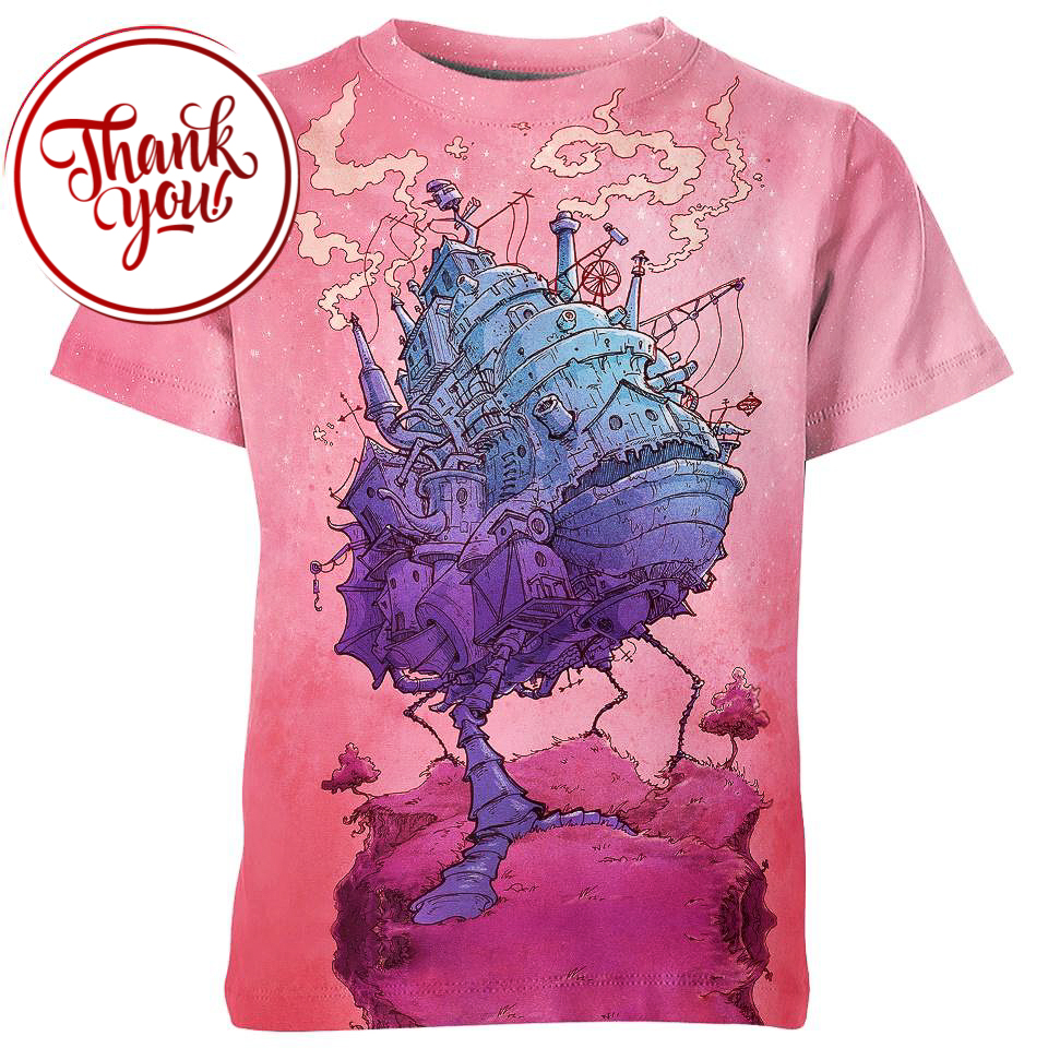 The Howl's Moving Castle 3D Print Unisex T-Shirt