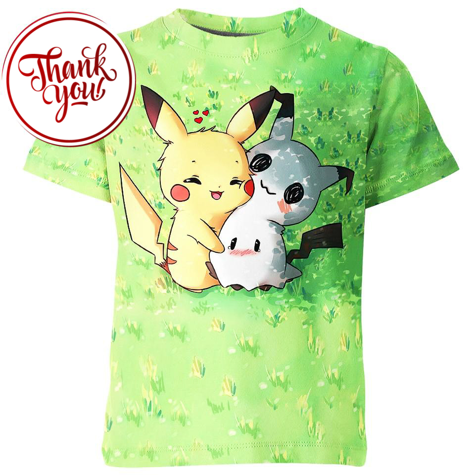 Mimikyu and Pikachu 3D Print Unisex T-Shirt