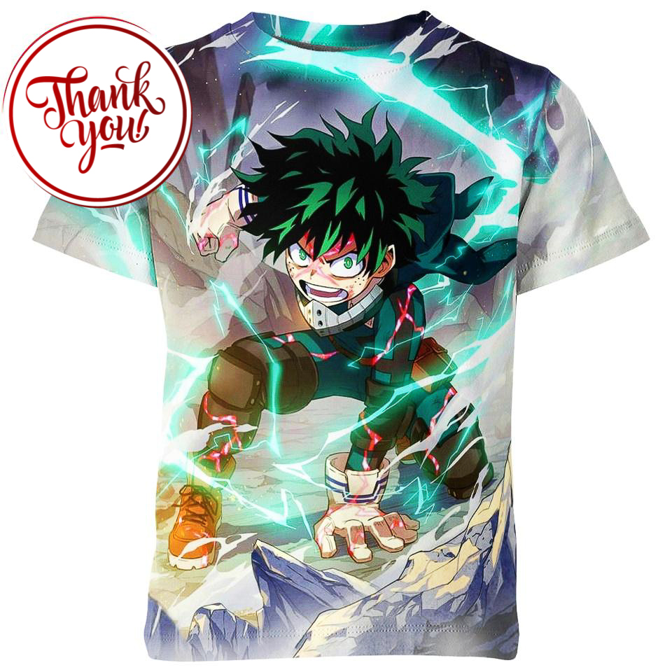 Superiorly Talented Hero Deku 3D Print Unisex T-Shirt