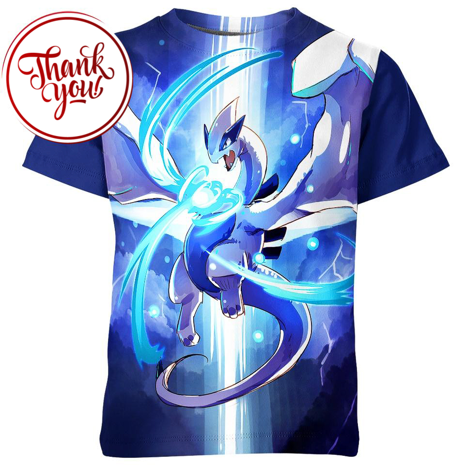 Lugia Flying - Pokemon 3D Print Unisex T-Shirt