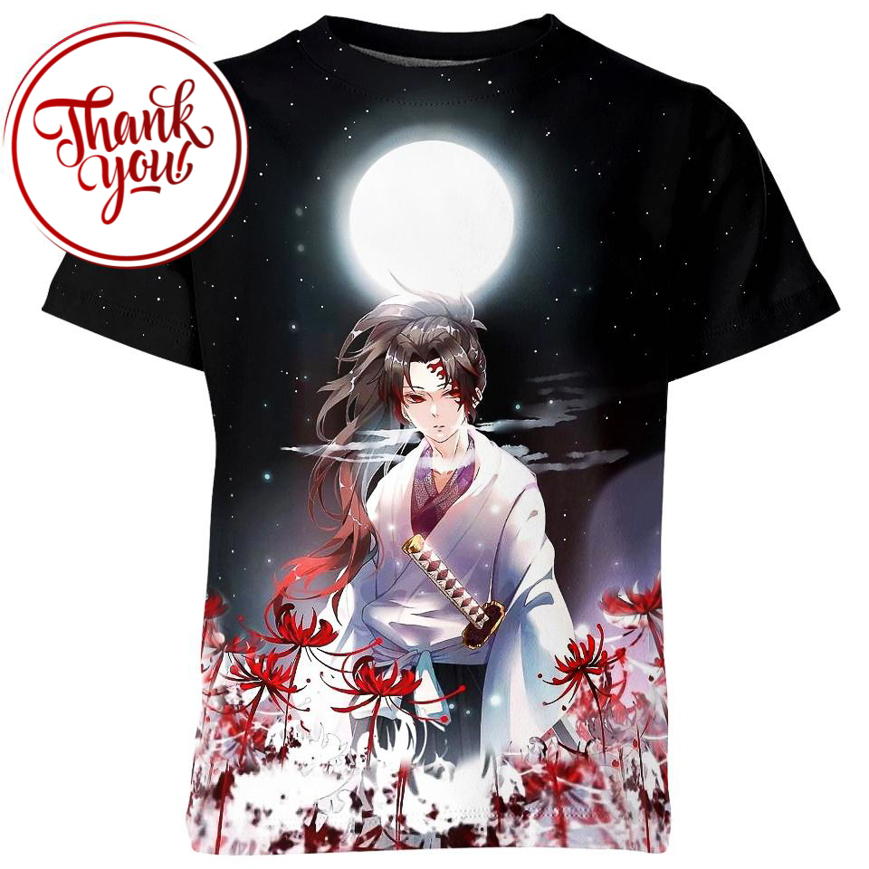Tsugikuni Yoriichi Demon Slayer 3D Print Unisex T-Shirt