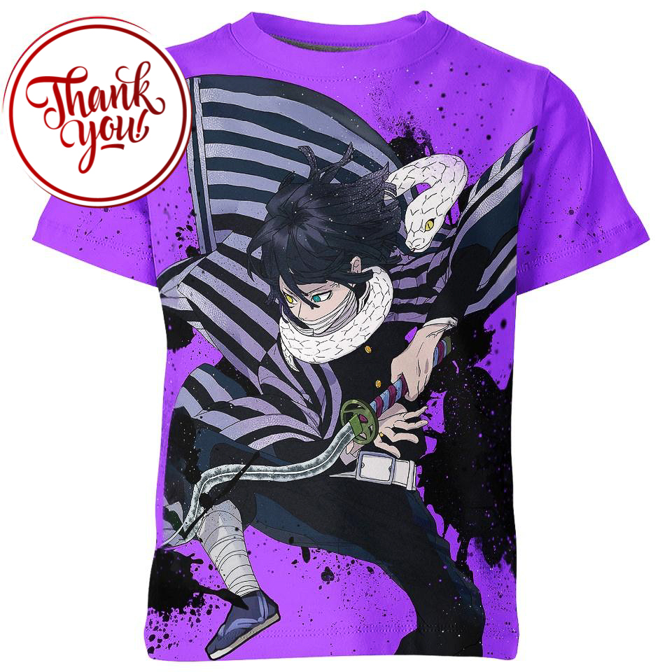 Obanai Iguro Demon Slayer 3D Print Unisex T-Shirt