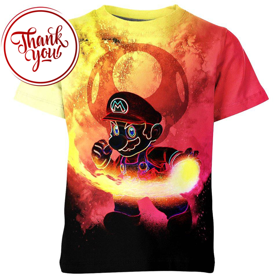 Red Plumber Mario 3D Print Unisex T-Shirt