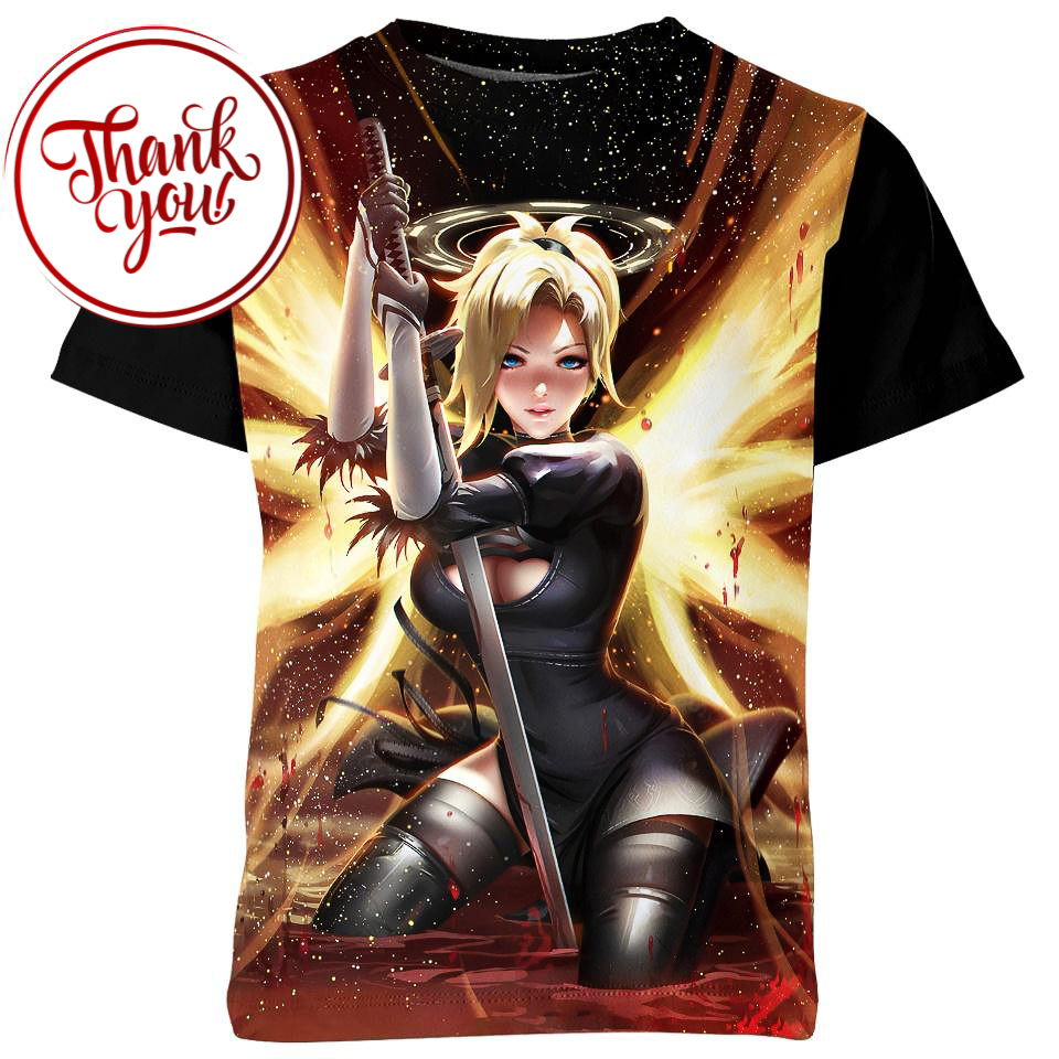 Witch Mercy Overwatch 3D Print Unisex T-Shirt