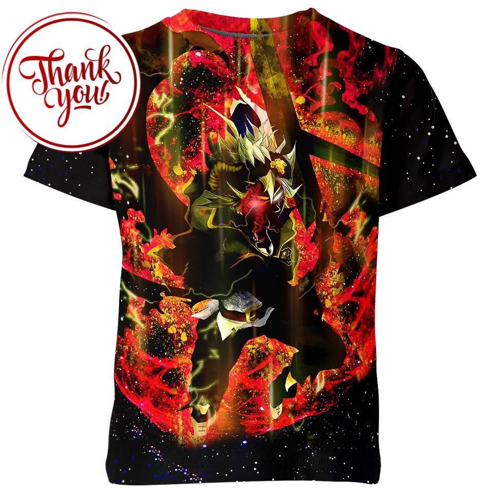 The Shadow Asta Black Clover 3D Print Unisex T-Shirt