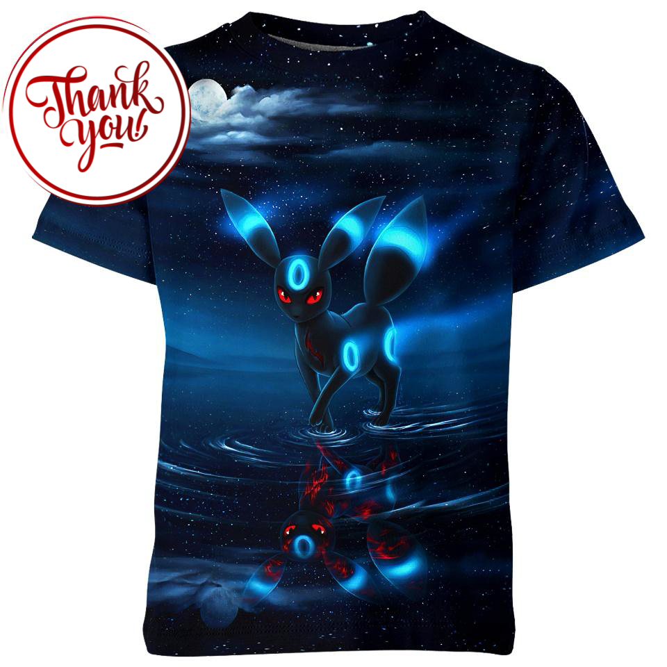 The Black Umbreon 3D Print Unisex T-Shirt