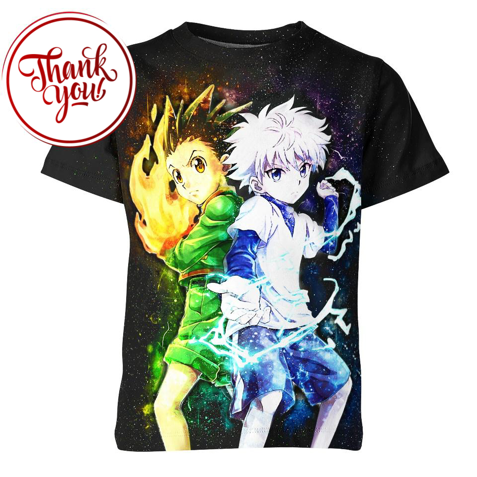 Cheeky Guys - Gon and Killua 3D Print Unisex T-Shirt