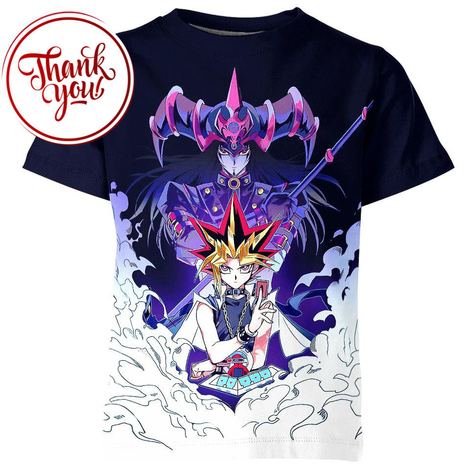 Yugi And Dark Magician Yugioh 3D Print Unisex T-Shirt