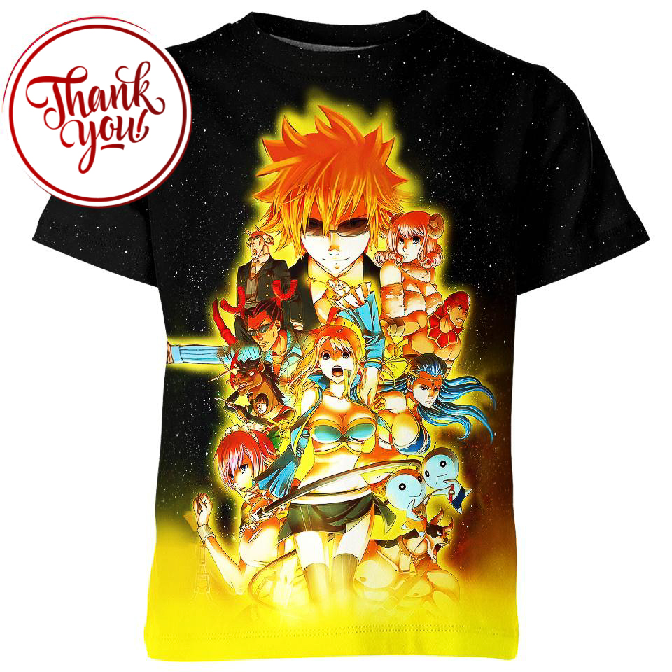 All Character Fairy Tail 3D Print Unisex T-Shirt