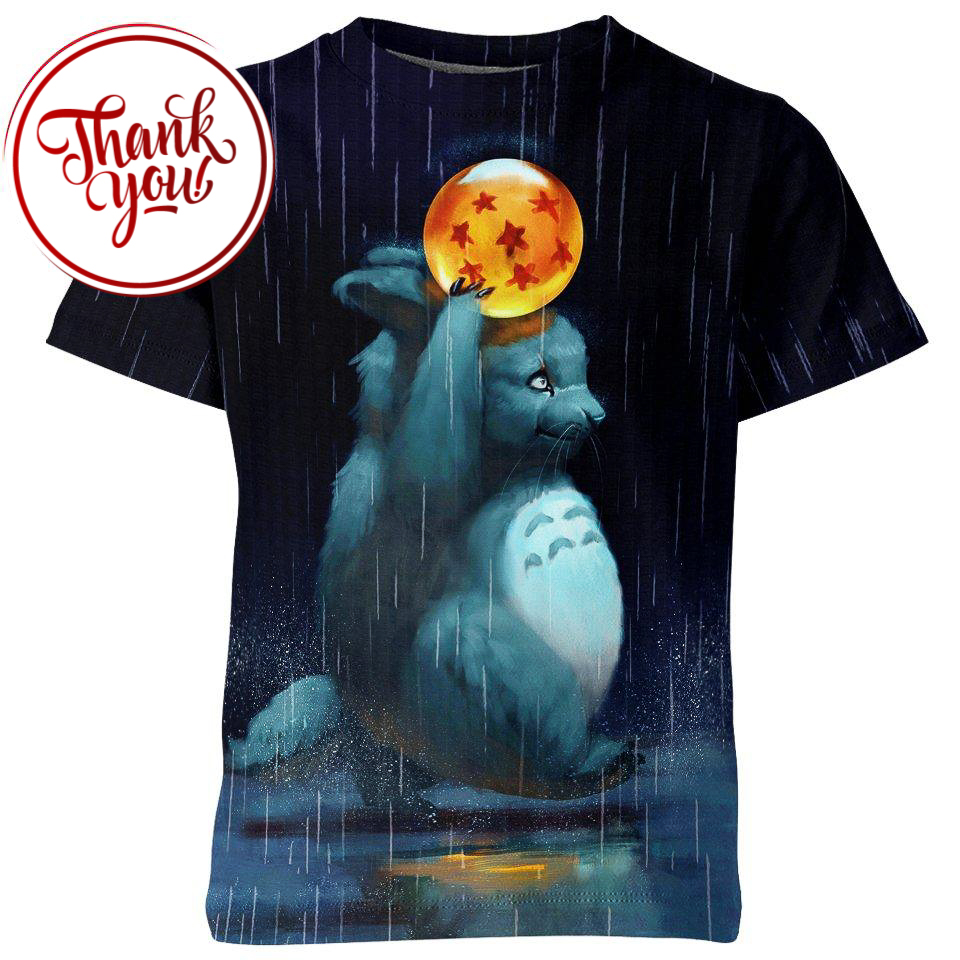 Dragon Ball x Totoro 3D Print Unisex T-Shirt