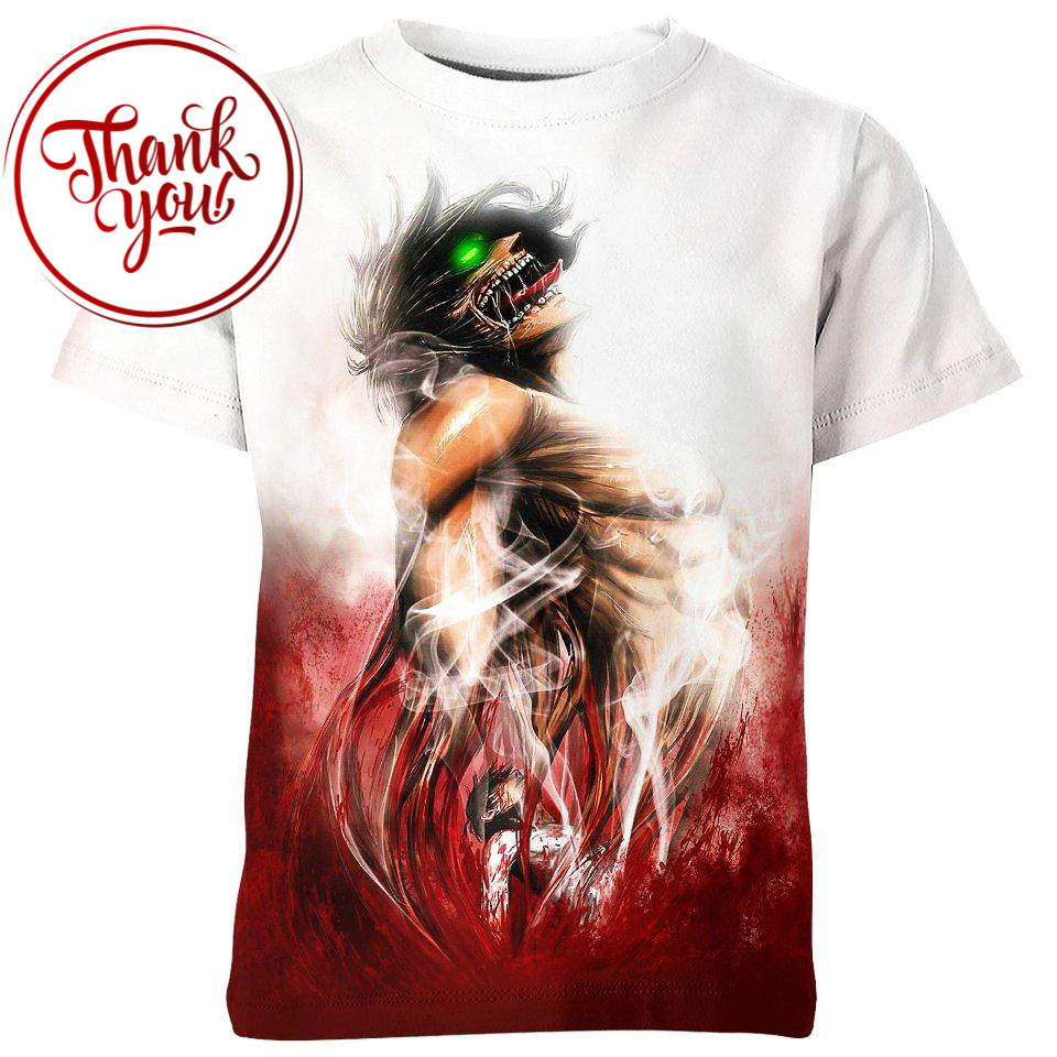 The Power Of The Titans Eren Yeager 3D Print Unisex T-Shirt