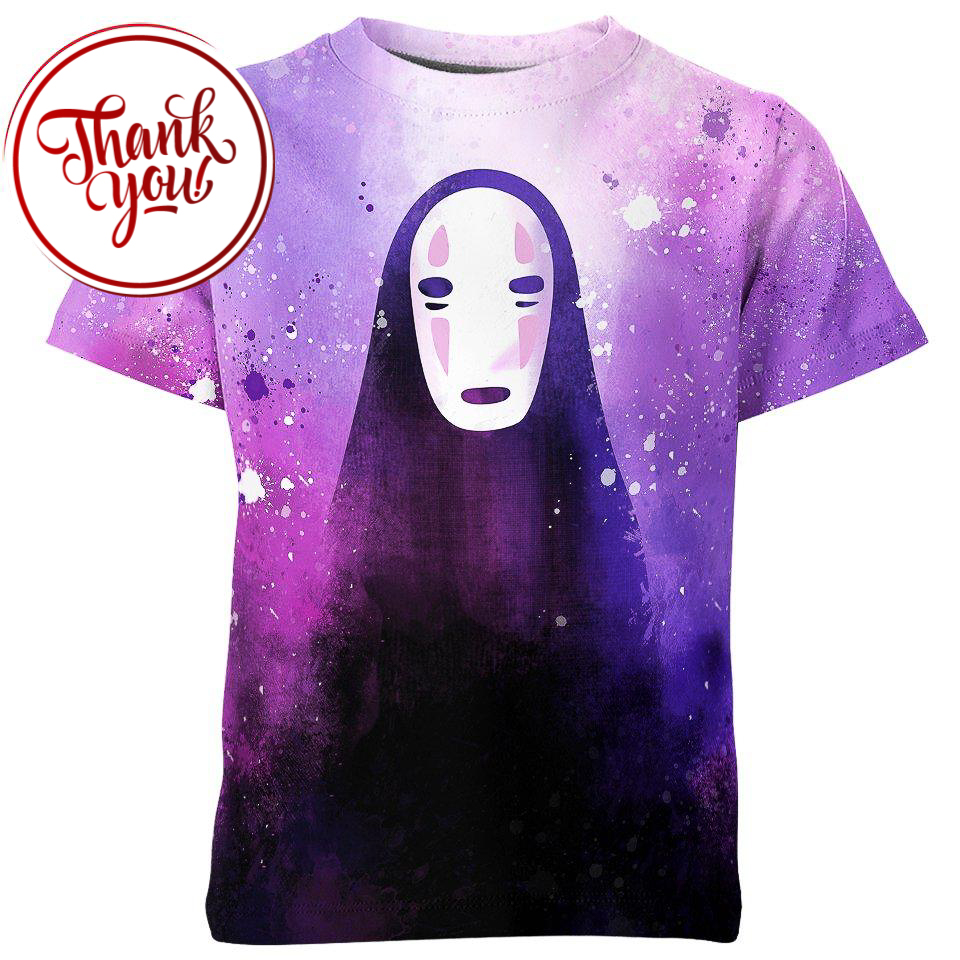 Spirited Away No Face Watercolor 3D Print Unisex T-Shirt
