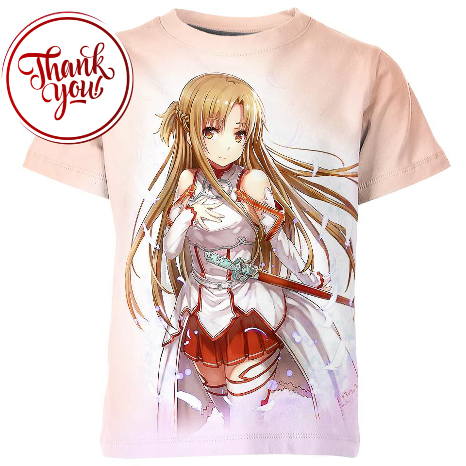 The Girl of Morning Dew Sword Art Online 3D Print Unisex T-Shirt