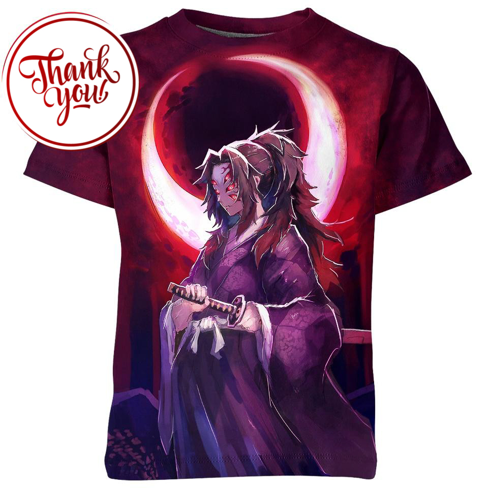 Breath of the Moon - Kokushibo Demon Slayer 3D Print Unisex T-Shirt