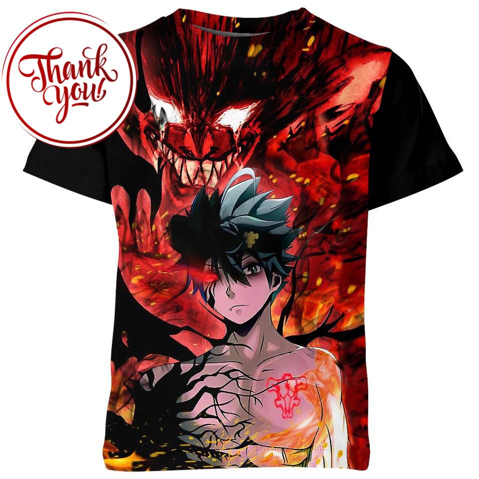Enhanced Strength Black Clover 3D Print Unisex T-Shirt