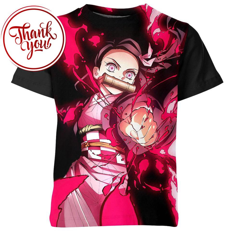 Exploding Blood - Nezuko 3D Print Unisex T-Shirt