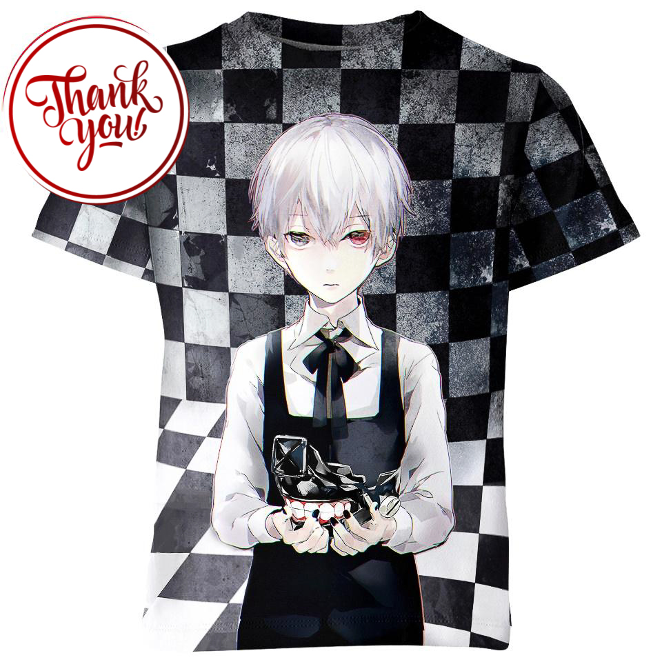 Shy Boy Tokyo Ghoul - Ken Kaneki 3D Print Unisex T-Shirt