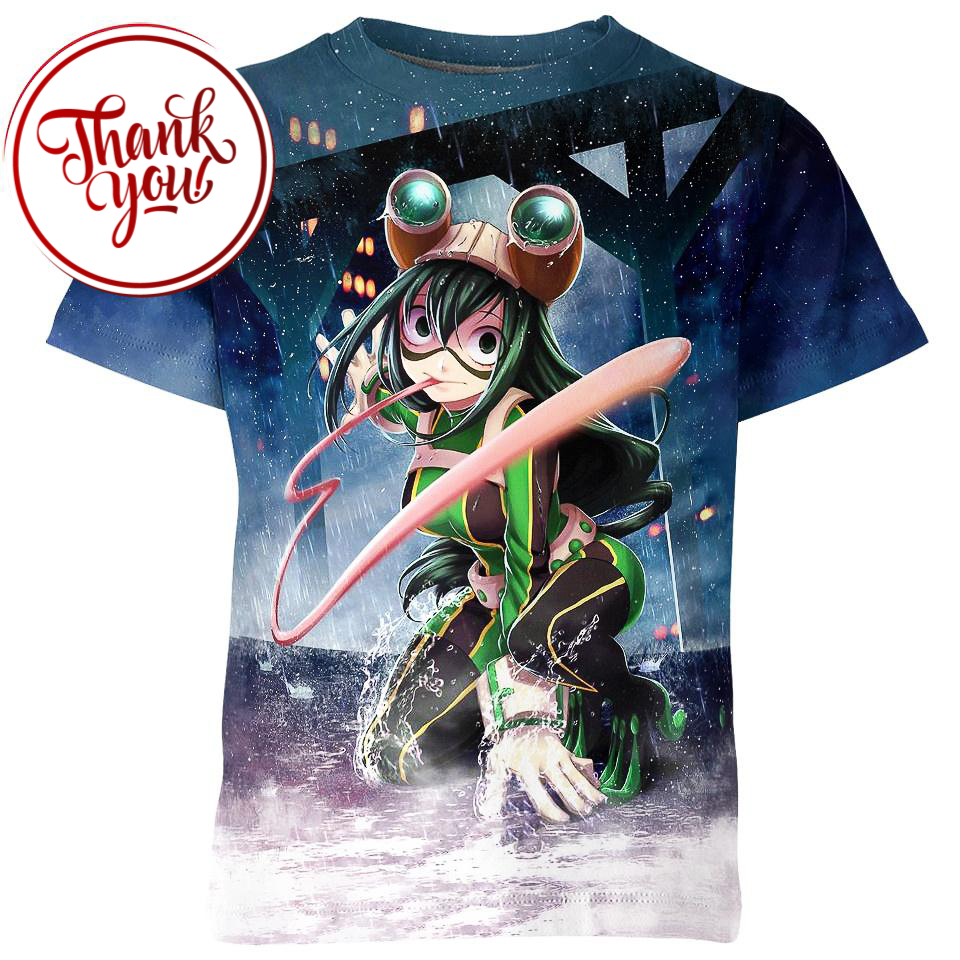 Tsuyu Asui My Hero Academia 3D Print Unisex T-Shirt
