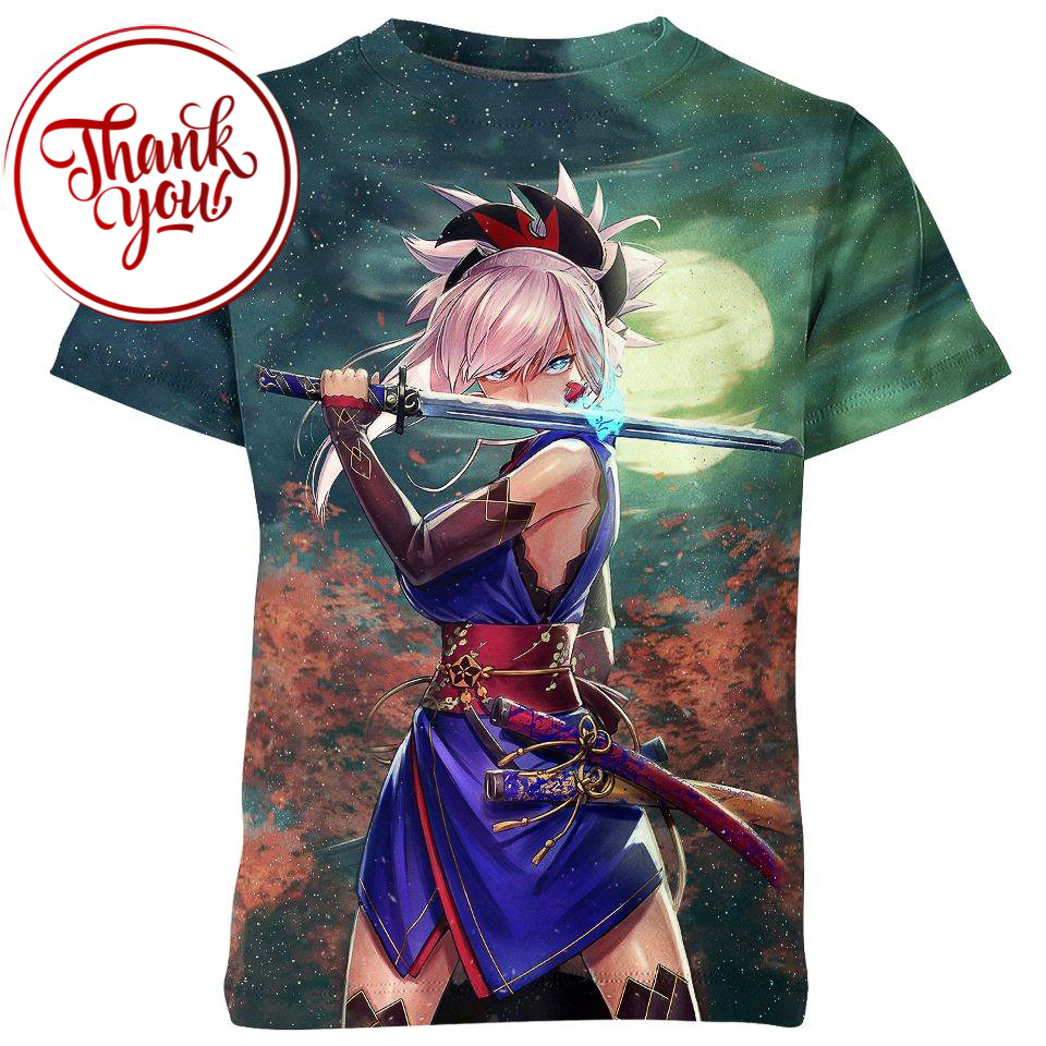 Miyamoto Musashi Fate Anime 3D Print Unisex T-Shirt