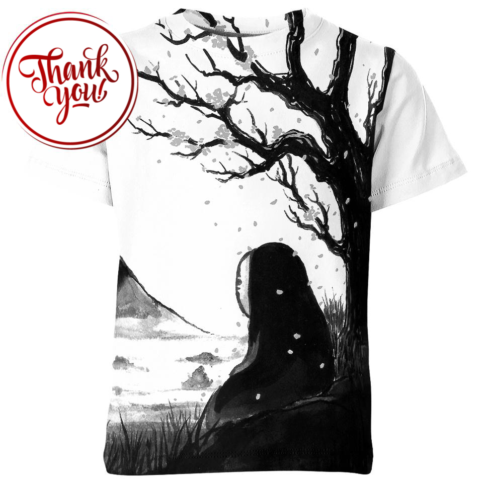 Peaceful No Face 3D Print Unisex T-Shirt
