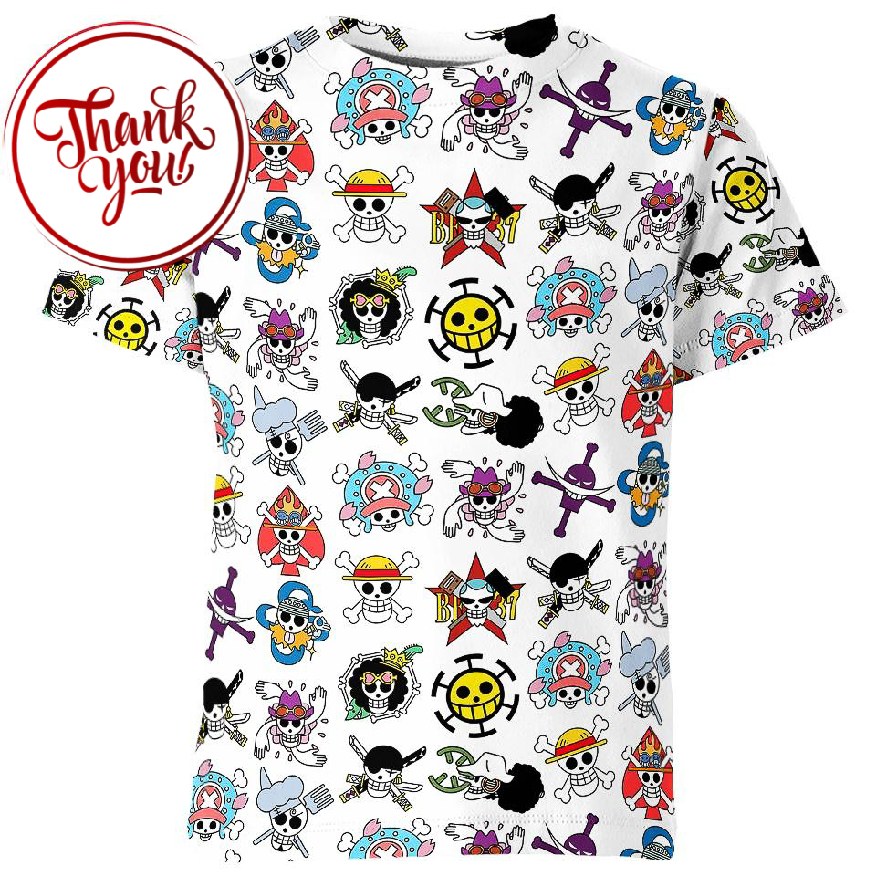 Pirate Flags One Piece 3D Print Unisex T-Shirt