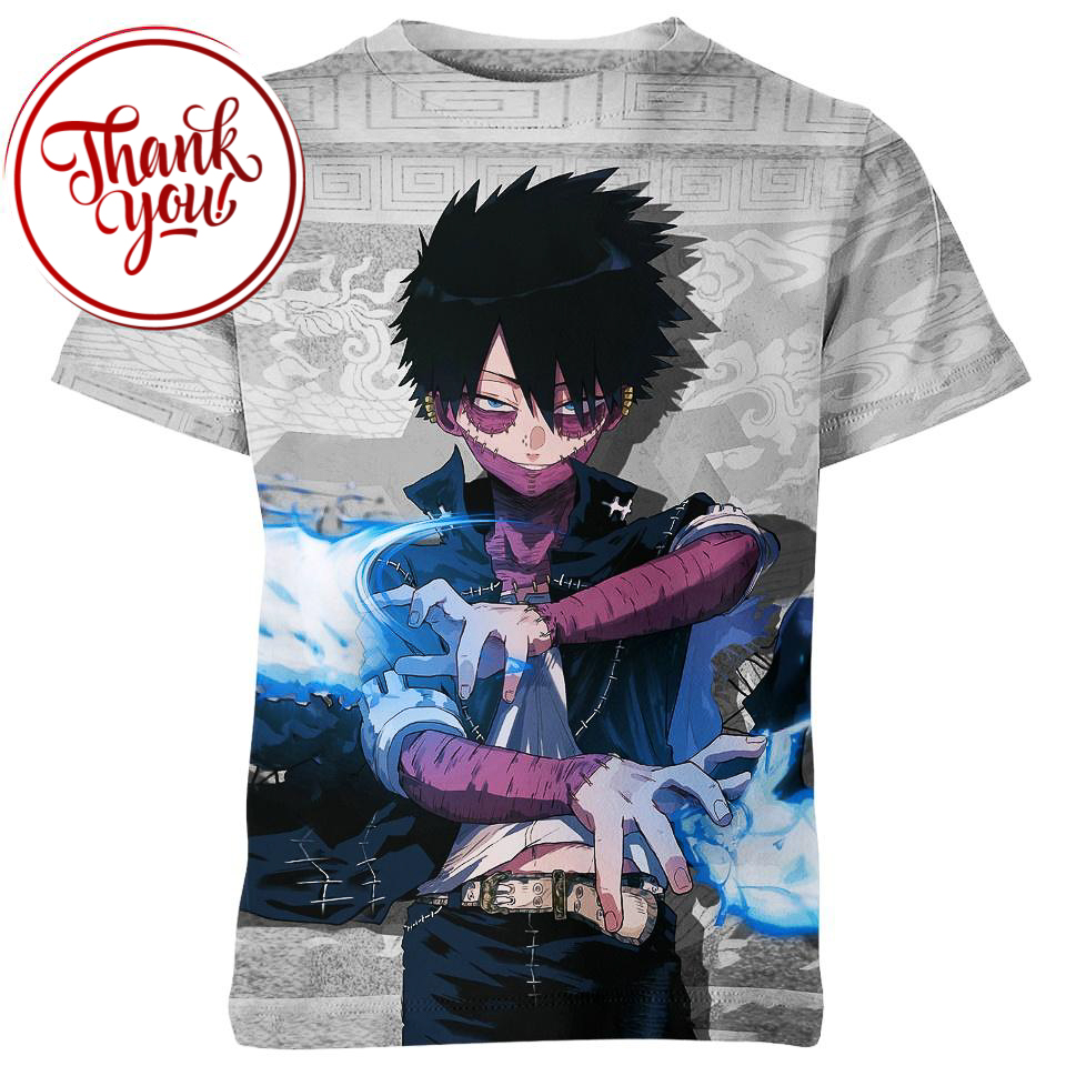 Blue Flame Dabi 3D Print Unisex T-Shirt
