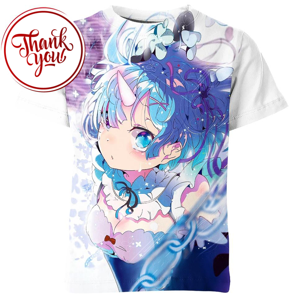 Rem Cuttest Maid - ReZero Anime 3D Print Unisex T-Shirt