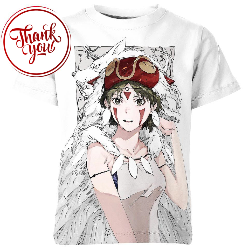 Forest Daughter Studio Ghibli 3D Print Unisex T-Shirt
