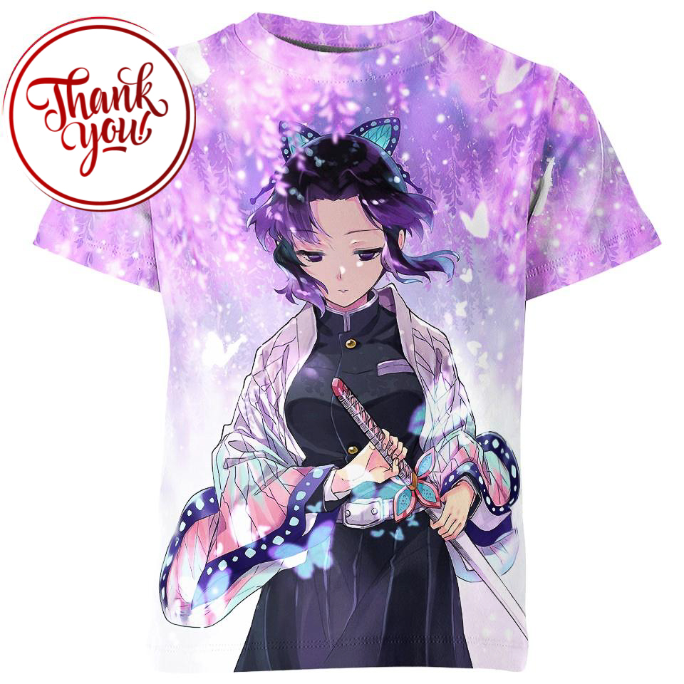 Dance Of Shinobu Kocho - Demon Slayer 3D Print Unisex T-Shirt