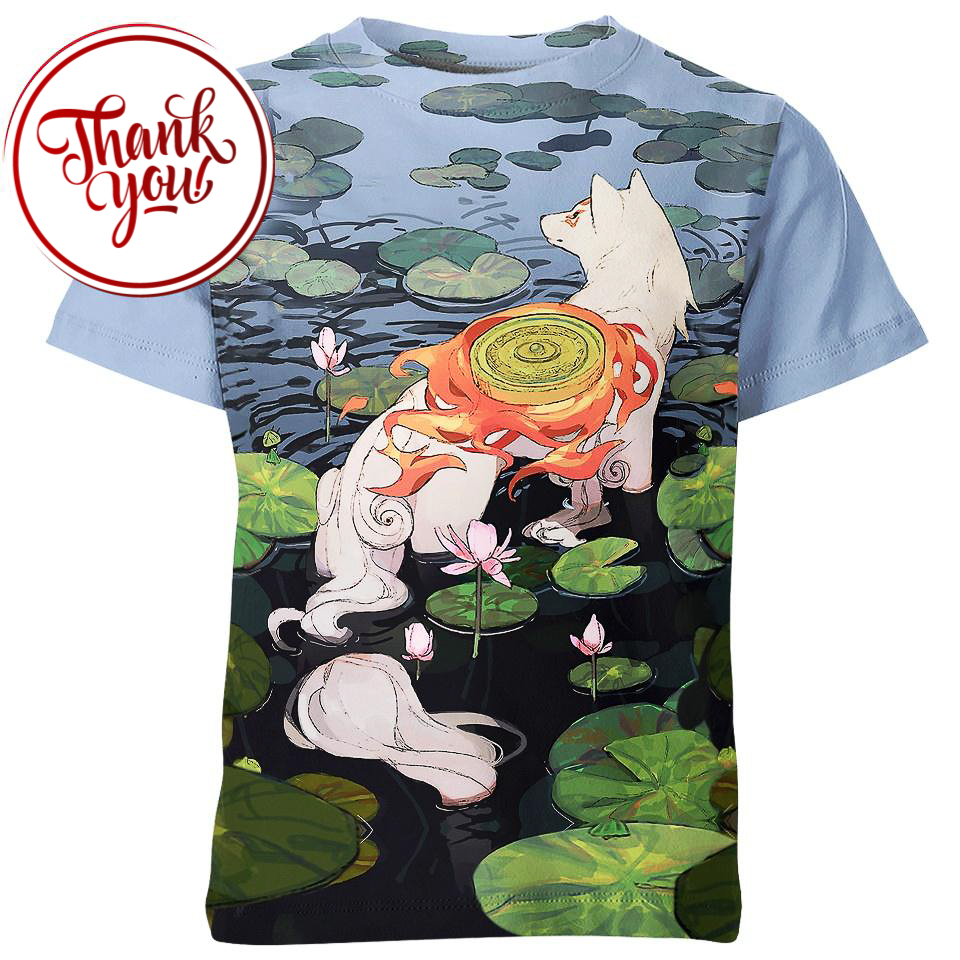 Amaterasu Okami Anime 3D Print Unisex T-Shirt