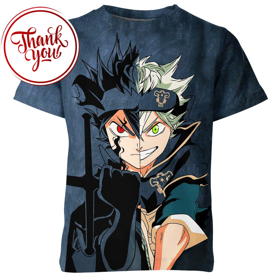 Asta Demon Form Black Clover 3D Print Unisex T-Shirt