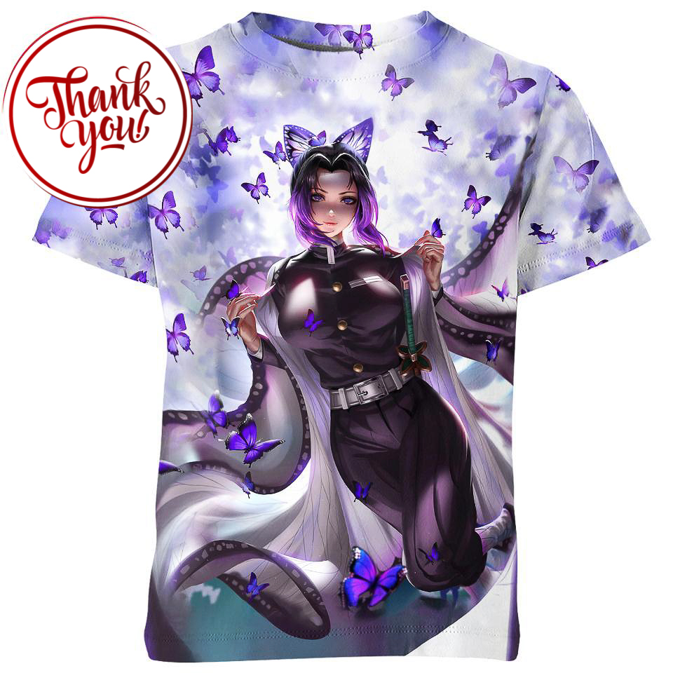 Shinobu Kochou from Demon Slayer 3D Print Unisex T-Shirt