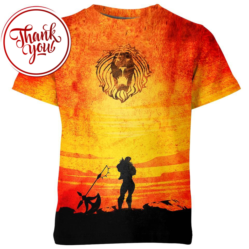 Orange Escanor Seven Deadly Sins 3D Print Unisex T-Shirt