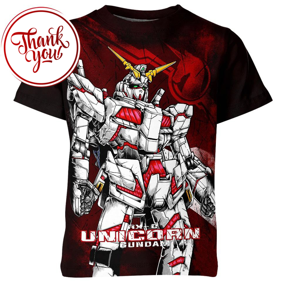 RX 0 Unicorn Gundam 3D Print Unisex T-Shirt