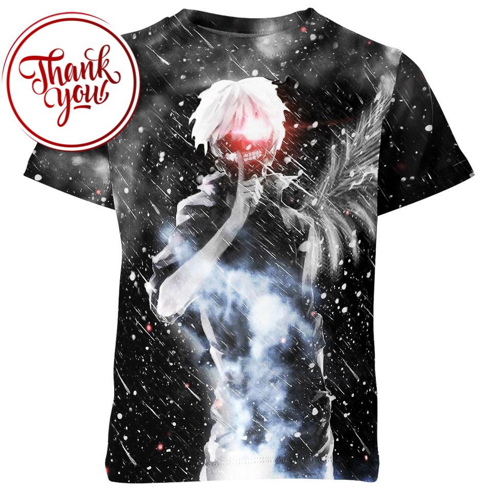 One-Eyed King Ken Kaneki 3D Print Unisex T-Shirt
