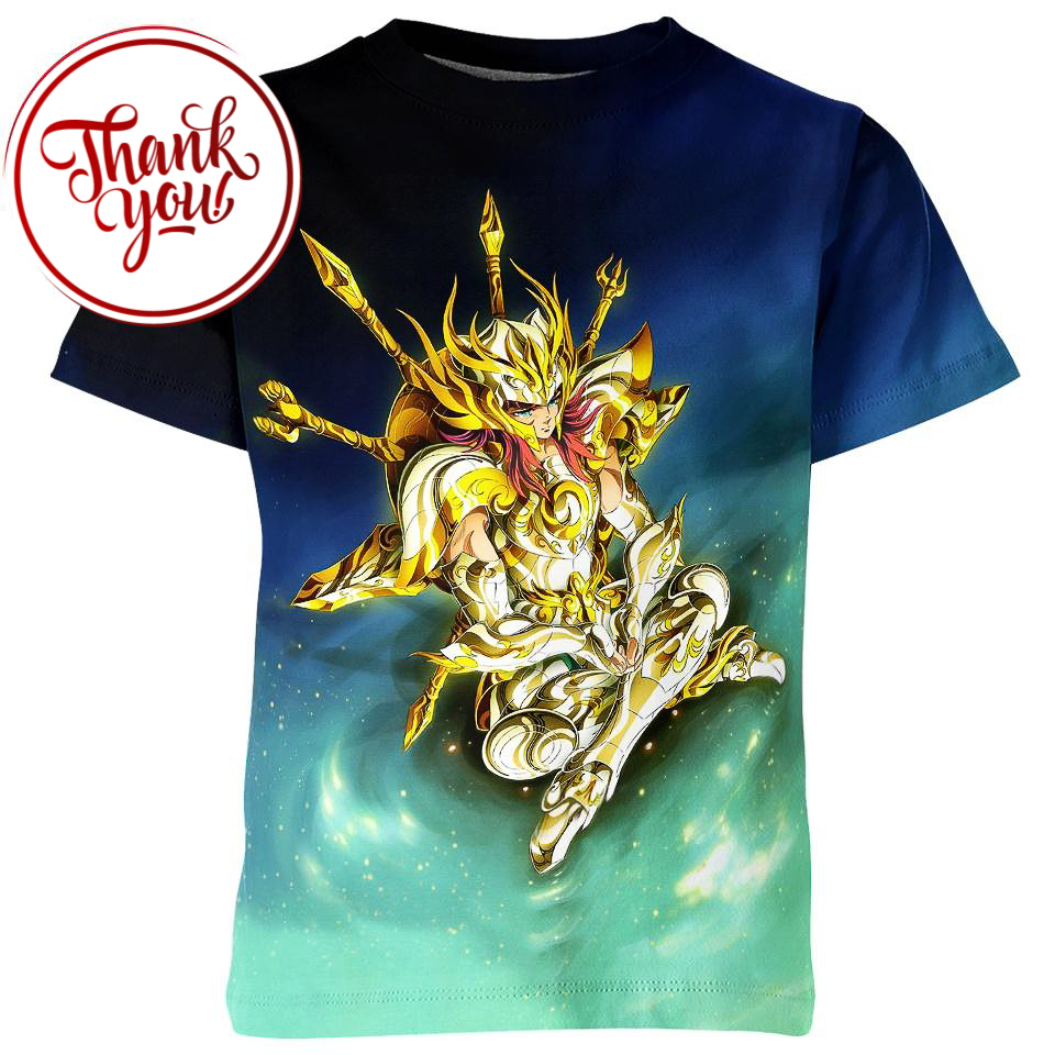 Libra Dohko Saint Seiya Anime 3D Print Unisex T-Shirt