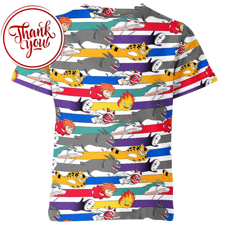 Ghibli Streak - Studio Ghibli 3D Print Unisex T-Shirt