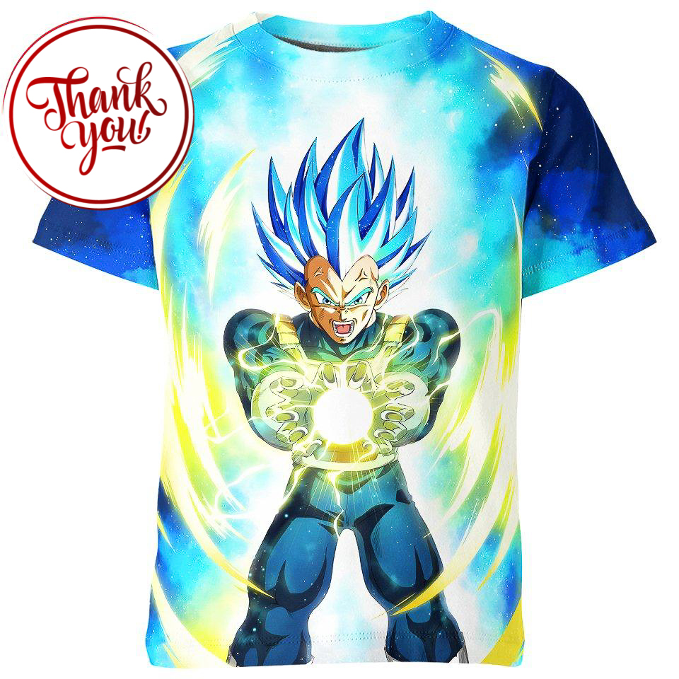 SS Blue Vegeta 3D Print Unisex T-Shirt