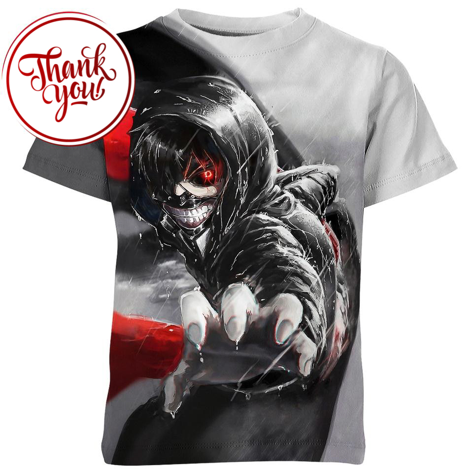 Steamy Ken Kaneki 3D Print Unisex T-Shirt