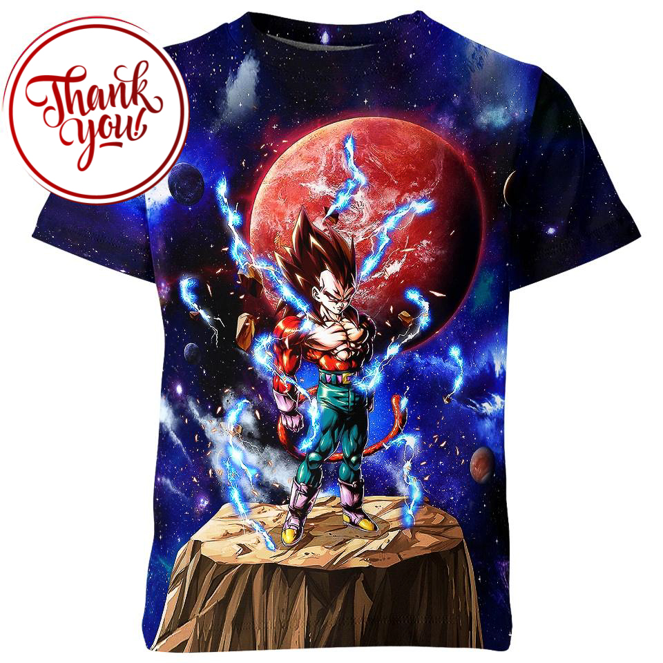 Super Saiyan God Vegeta 3D Print Unisex T-Shirt