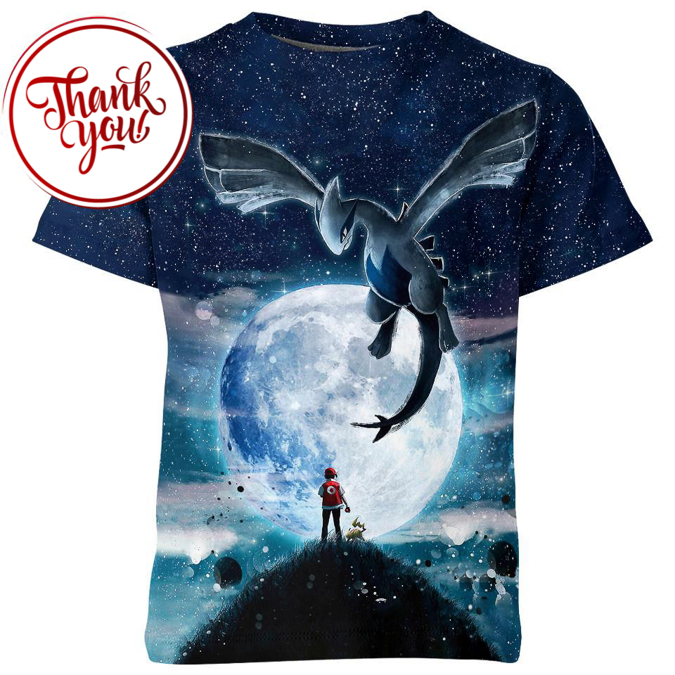 Legend Of The Moon - Luagia Pokemon 3D Print Unisex T-Shirt