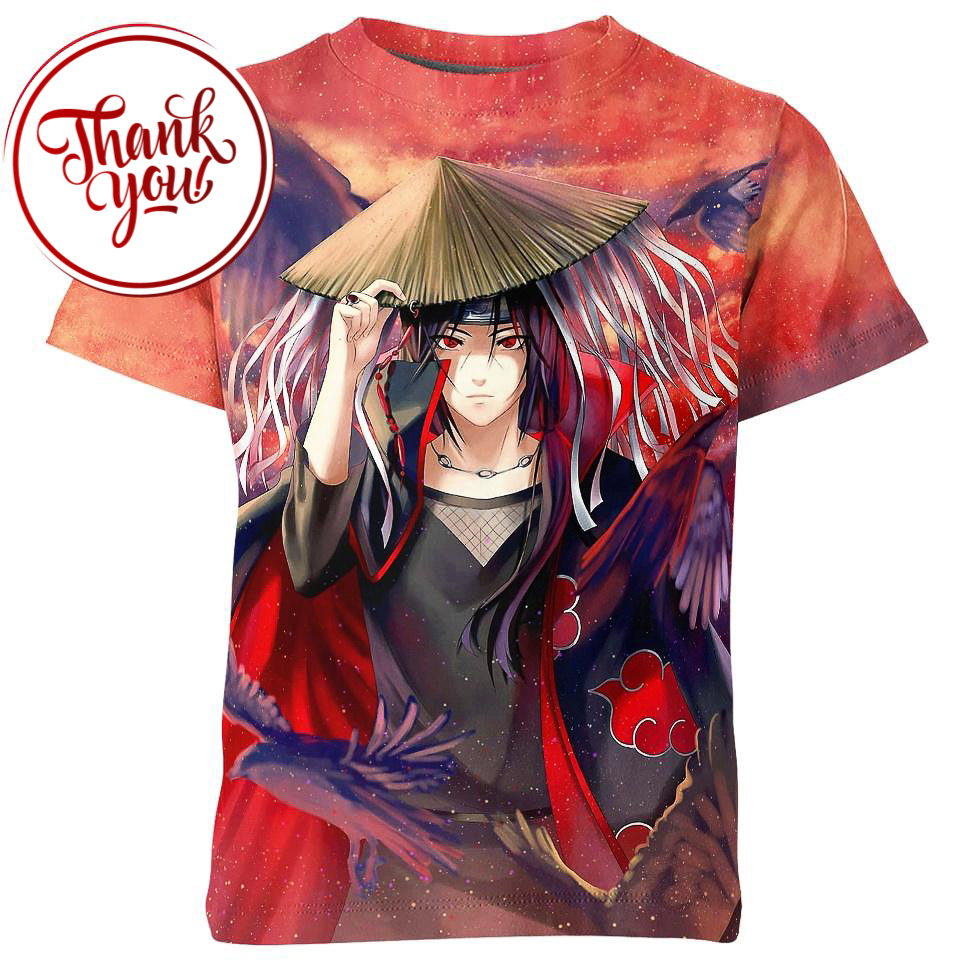 Naruto Itachi 3D Print Unisex T-Shirt