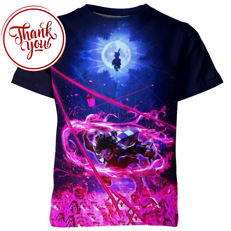 Hurricane Sword Tanjiro 3D Print Unisex T-Shirt