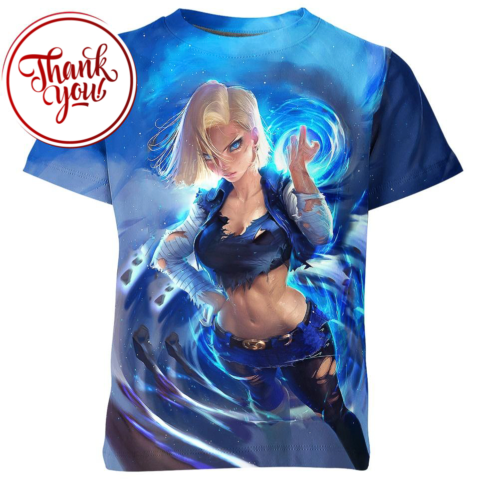 Android 18 Dragon Ball 3D Print Unisex T-Shirt