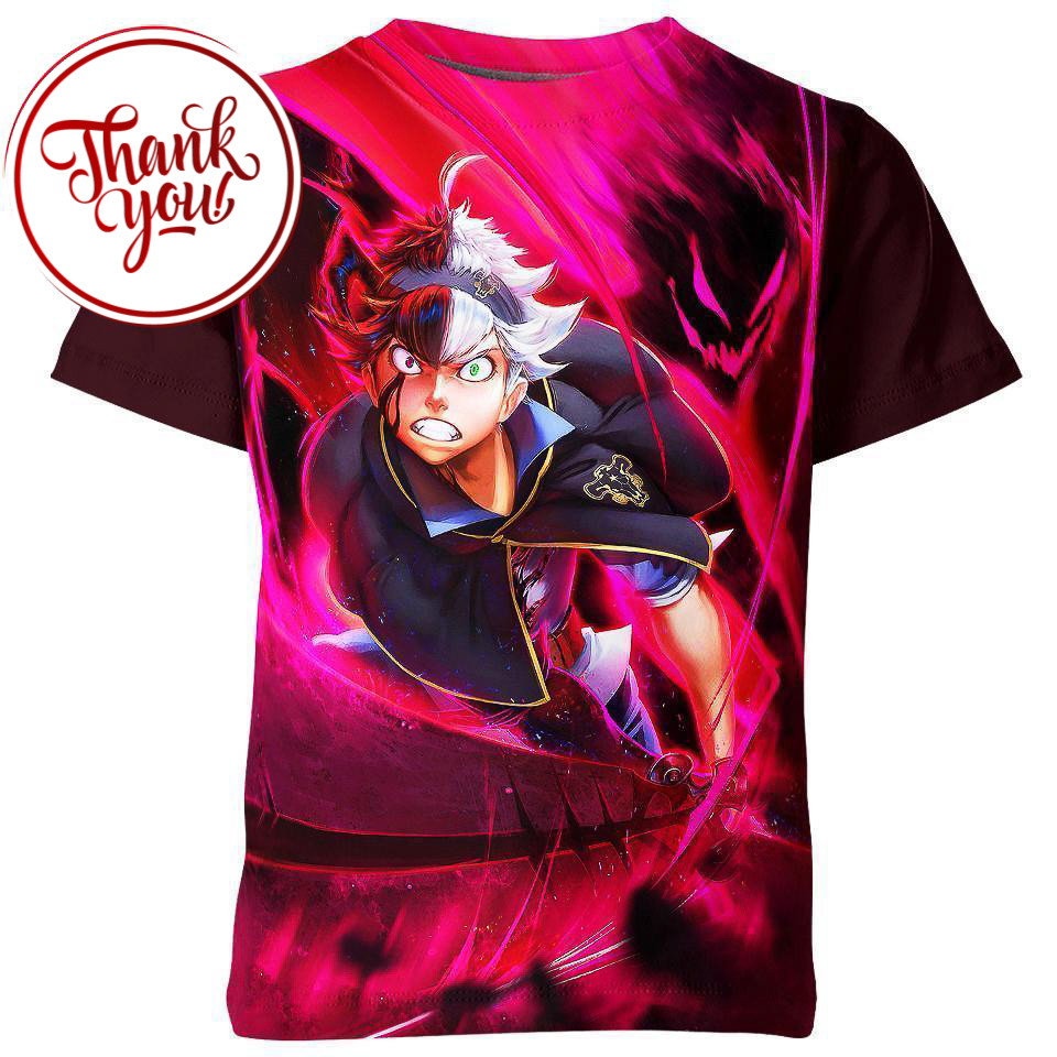 Black Asta Black Clover 3D Print Unisex T-Shirt